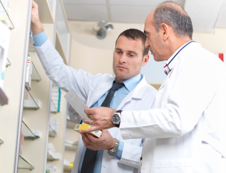 pharmacist and doctor